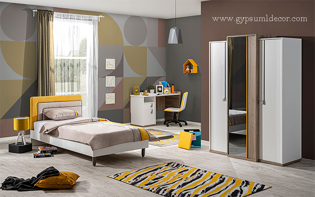 أشيك 50 تصميم غرف نوم اطفال كاملة بالدولاب بألوان فخمة  